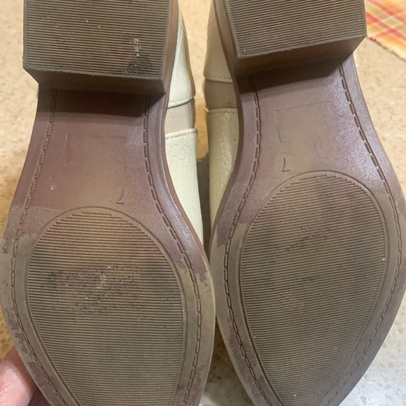 Cream Croc-Embossed Ankle Boots - Picture 6 of 7